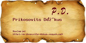 Prikosovits Dókus névjegykártya